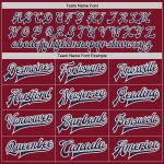 Custom Team Bomber Jacket with Name & Number - Personalized Crimson Navy-Gray Varsity Letterman Full-Snap Two Tone Jacket