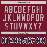 Custom Team Bomber Jacket with Name & Number - Personalized Crimson Navy-Gray Varsity Letterman Full-Snap Two Tone Jacket