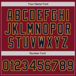 Personalized Baseball Jersey in Crimson Navy-Gray Split Design Personalized Crimson Navy-Gray Split Fashion Baseball Jersey