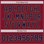 Custom Name and Number Authentic Baseball Jersey in Crimson Navy and Old Gold - Personalized Sports Apparel Personalized
