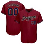 Personalized Baseball Jersey in Crimson, Navy, and Old Gold - Custom Team Wear Personalized Crimson Navy-Old Gold Baseball