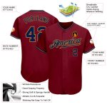 Personalized Baseball Jersey in Crimson, Navy, and Old Gold - Custom Team Wear Personalized Crimson Navy-Old Gold Baseball