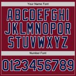 Custom Personalized Baseball Jersey Crimson Navy-White Authentic Sleeveless with Name and Number Personalized Crimson Navy-White