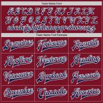 Custom Two Tone Bomber Jacket with Personalized Name and Number in Crimson Navy White - Varsity Full-Snap Letterman Jacket