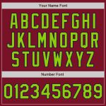 Custom Name and Number Varsity Letterman Jacket Crimson Neon Green-Navy Bomber Personalized Crimson Neon Green-Navy Bomber