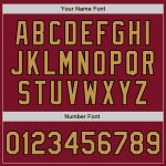 Custom Name Number Baseball Jersey in Crimson Old Gold-Black, 3 Colors, Authentic Design, Personalized Team Apparel Personalized