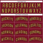 Custom Name and Number Authentic Baseball Jersey - Personalized Crimson Old Gold and Black Team Jersey Personalized Crimson