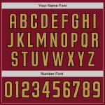 Custom Name and Number Authentic Baseball Jersey - Personalized Crimson Old Gold and Black Team Jersey Personalized Crimson