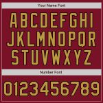 Custom Team Name Number Personalized Bomber Jacket Crimson Gold Black Varsity Full-Snap Letterman Personalized Crimson Old