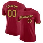 Personalized Performance T-Shirt in Crimson and Old Gold-Black Personalized Crimson Old Gold-Black Performance T-Shirt