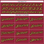Custom Team Performance T-Shirt with Personalized Name and Number - Crimson Old Gold-Black Personalized Crimson Old Gold-Black