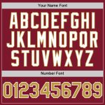 Personalized Crimson Gradient Twinkle Star Baseball Jersey in Old Gold-White Colors Personalized Crimson Old Gold-White 3D