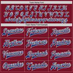 Personalized Crimson White Two Tone Varsity Letterman Bomber Full-Snap Jacket Personalized Crimson Royal-White Bomber Full-Snap