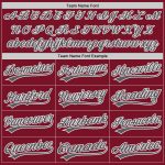 Custom Name and Number Unisex Softball Jersey - Personalized Crimson Gray White Two-Button Design Personalized Crimson Steel