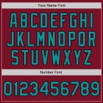 Personalized Crimson Teal Black Bomber Varsity Letterman Jacket Full-Snap Personalized Crimson Teal-Black Bomber Full-Snap