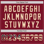 Custom Name & Number Crimson Vintage USA Flag Softball Jersey - Unisex Cream Two-Button Team Apparel Personalized Crimson