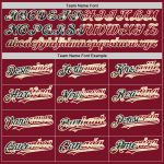 Personalized USA Flag Baseball Jersey with Custom Name & Number, Vintage Crimson Cream Authentic Raglan Sleeves Personalized