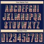 Personalized Vintage USA Flag Soccer Uniform Jersey - Crimson Navy-Cream Sublimation Personalized Crimson Vintage USA Flag