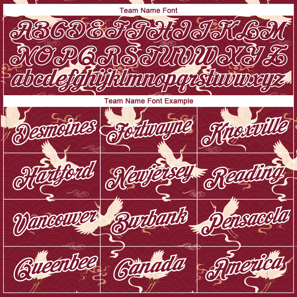 Personalized Crimson White 3D Pattern Design Animal Crane Performance T-Shirt Personalized 3D Animal Crane T-Shirt in Crimson White - Unique Performance Design Personalized Crimson White 3D Pattern Design - Image 3