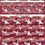 Custom Name and Number Animal Crane T-Shirt with Personalized Crimson White 3D Pattern Design Personalized Crimson White