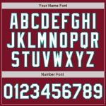 Custom Name Number Varsity Letterman Jacket - Personalized Crimson White-Aqua Bomber Full-Snap Jacket Personalized Crimson