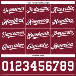Custom Name Number Crimson White Baseball Jersey - Authentic Team Apparel Personalized Crimson White Authentic Baseball Jersey