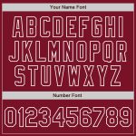 Custom Name and Number Personalized Baseball Jersey - Crimson White Authentic Raglan Sleeves Personalized Crimson White Authentic