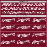 Custom Name and Number Baseball Jersey - Personalized Crimson White Authentic Sleeveless Team Jersey Personalized Crimson