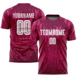 Custom Name and Number Soccer Jersey - Personalized Crimson White Away Sublimation Uniform Personalized Crimson White Away
