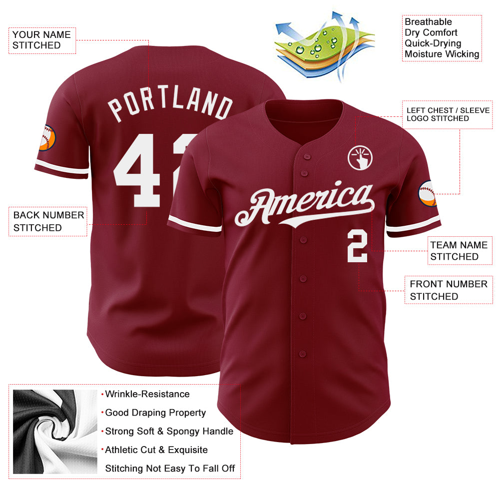Custom Crimson White Baseball Jersey - Personalized Sports Apparel Personalized Crimson White Baseball Jersey - Image 3