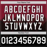 Customizable Gradient Pattern Baseball Jersey with 3D Crimson White-Black Design, Team Name & Number Personalized Crimson