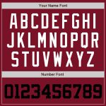 Personalized Authentic Baseball Jersey in Crimson and White-Black Design Personalized Crimson White-Black Authentic Baseball