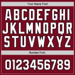 Personalized Custom Team Name and Number Baseball Jersey - Crimson White-Black Authentic Design Personalized Crimson White-Black