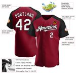 Custom Name and Number Baseball Jersey - Personalized Crimson White-Black Authentic Raglan Sleeves Personalized Crimson White-Black