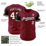 Custom Name and Number Personalized Crimson White-Black Two Tone Baseball Jersey Authentic Personalized Crimson White-Black