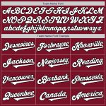 Custom Name and Number Personalized Crimson White-Black Two Tone Baseball Jersey Authentic Personalized Crimson White-Black