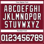 Personalized Baseball Jersey - Crimson Black Combo for Adults, Size 4 Personalized Crimson White-Black Baseball Jersey 4