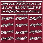 Personalized Baseball Jersey - Crimson Black Combo for Adults, Size 4 Personalized Crimson White-Black Baseball Jersey 4