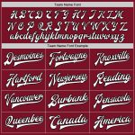 Personalized Team Custom Name Number Bomber Jacket Crimson White Black Varsity Letterman Full-Snap Two Tone Personalized