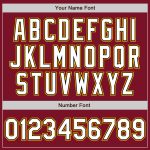 Custom Team Name Number Crimson White Black-Gold Bomber Varsity Letterman Jacket Full-Snap Personalized Personalized Crimson