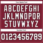 Custom Team Name and Number Long Sleeve Performance T-Shirt - Personalized Crimson White-Black Personalized Crimson White-Black