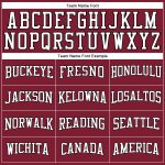 Custom Team Name and Number Long Sleeve Performance T-Shirt - Personalized Crimson White-Black Personalized Crimson White-Black