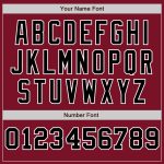 Personalized Baseball Jersey with Custom Name & Number - Crimson White-Black Pinstripe Authentic Split Fashion Personalized
