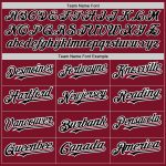 Personalized Baseball Jersey with Custom Name & Number - Crimson White-Black Pinstripe Authentic Split Fashion Personalized