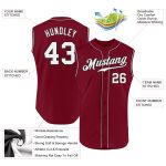 Personalized Crimson White and Black Baseball Jersey for Men and Women - Sleeveless Design Personalized Crimson White-Black