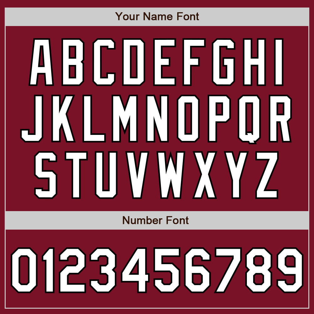 Personalized Crimson White-Black Two-Button Unisex Softball Jersey Team Custom Name and Number Custom Name and Number Unisex Softball Jersey - Personalized Crimson White-Black Two-Button Design Personalized Crimson White-Black - Image 5