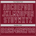 Customizable Pinstripe Baseball Jersey - Personalized Crimson White-Crimson Authentic Team Name & Number Personalized Crimson