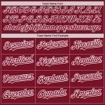Customizable Pinstripe Baseball Jersey - Personalized Crimson White-Crimson Authentic Team Name & Number Personalized Crimson
