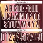 Custom Soccer Jersey with Personalized Name and Number, Crimson White Geometric Shapes Design Personalized Crimson White