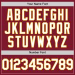 Personalized Twinkle Star Baseball Jersey with Custom Name & Number - Crimson White-Gold 3D Gradient Design Personalized